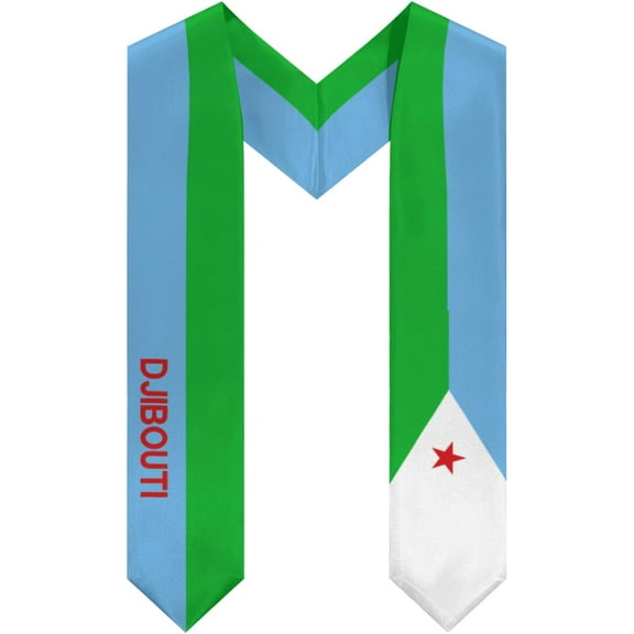 Djibouti Graduation Stole Shawl Sash Honor For Study Aboard International Students