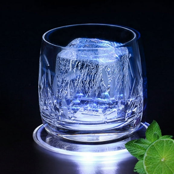 3Pcs LED Light Up Coaster Luminous Flashing Bottle Mugs Coaster Cup Holder Pads Home Party Bar Decoration
