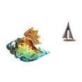 thumbnail image 1 of Figura De Velero De Caracola De Cristal, Animal Marino, Decoración Artística, Estatua Artesanal, Adorno Para El Hogar, La Oficina, La Entrada, La Habitación, La Mesita De Noche, El, 1 of 8
