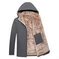 thumbnail image 6 of Mens Jackets with Hood Lined Plus Sizes Heavyweight Jacket Thick Warm Cozy Windproof Mens Winter Coat, 6 of 7