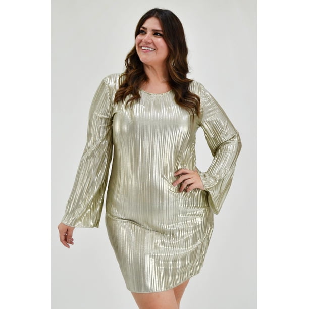 Vestido plisado de fiesta Roman Fashion /Tallas Extras, 1200 (Plateado) plateado 36 Roman Fashion V-ST-1200-PLATA