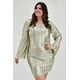 thumbnail image 1 of Vestido plisado de fiesta Roman Fashion /Tallas Extras, 1200 (Plateado) plateado 36 Roman Fashion V-ST-1200-PLATA, 1 of 7