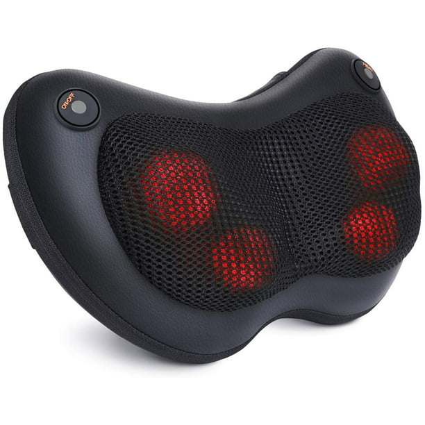 Shiatsu Neck Back Massager Pillow with Heat, Deep Tissue Kneading Massager for Shoulder, Lower Back, Leg, Foot, Muscle Pain Relief, Best Relaxation Gifts Home Office and Car - Walmart.com