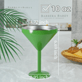 thumbnail image 2 of AGH Stainless Steel Martini Tumbler with Lid, 10oz Insulated Margarita Tumbler, Double Wall Cocktail Tumbler Wine Glasses for Party, Vacation, Picnic, Pool, Beach & Patio (Green), 2 of 7