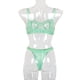 thumbnail image 3 of Encaje sexy conjunto de ropa interior sujetador ropa interior regalo para mujer, verde menta, S 2 piezas Advancent XX000054-13, 3 of 7