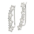 thumbnail image 2 of Primal Silver Sterling Silver Cubic Zirconia Stars Ear Climber Earrings, 2 of 5