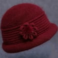 thumbnail image 2 of Warm Fleece Winter Knitted Hat for Elderly Breathable Comfortable Mom Cap New Year Hat Middle-Aged And Elderly Women Winter Wear, 2 of 3