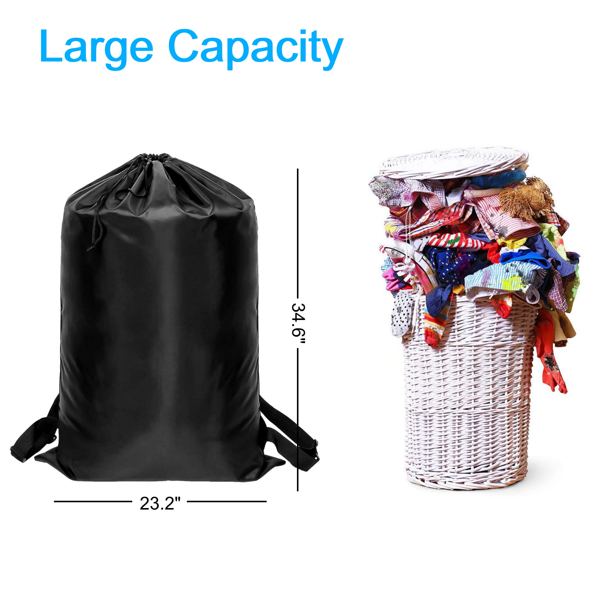  xigua Unicorn Laundry Bag Waterproof Large Heavy Duty Laundry  Backpack with Adjustable Shoulder Straps for Traveling Dirty Clothes  Organizer for College Students : Home & Kitchen