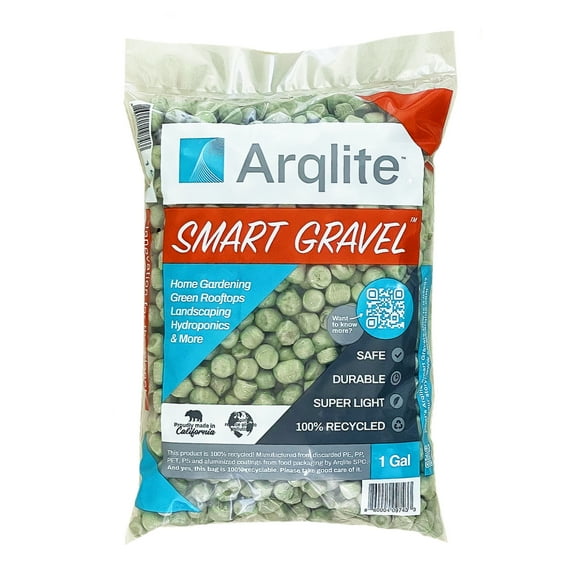 ARQLITE Smart Gravel - Eco Friendly Plant Drainage for Healthy Roots, Pots, Garden Beds, & Decor | Lightweight (1 Gal Bag)