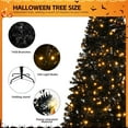 thumbnail image 5 of Karl home 8FT Prelit Black Artificial Christmas Tree with 550 Warm Lights, Remove Contral 8 Light Modes, 1450 PVC Branch Full Christmas Tree for Home, Office, Party Holiday, Foldable Base, 5 of 7