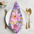 thumbnail image 2 of Farmhouse Flowers Cloth Napkins, Spring Watercolor Purple Pink Floral Washable and Reusable Dinner Napkins Set of 6, Table Napkin for Kitchen Party Birthday Wedding Hotel Housewarming 20"x20", 2 of 9