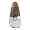 thumbnail image 4 of Badgley Mischka Low Heeled Ballerinas (Little Kid Sizes), White Patent, 4, 4 of 7
