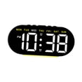 thumbnail image 2 of Pantalla de temperatura del reloj de alarma digital LED Pantalla de 4 niveles con luz ambiental Fecha de luz CLAVE de TABLA para LA OFICINA DEL amarilla, 2 of 8