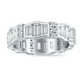 thumbnail image 2 of Full Eternity Band Baguette Ring CZ 925 Sterling Silver Size 7, 2 of 6