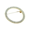 thumbnail image 2 of Xinyolin Hollow Circle Anti-Exposure Shawl Clip - Shining Rhinestone Sweater Safety Pin, 2 of 8