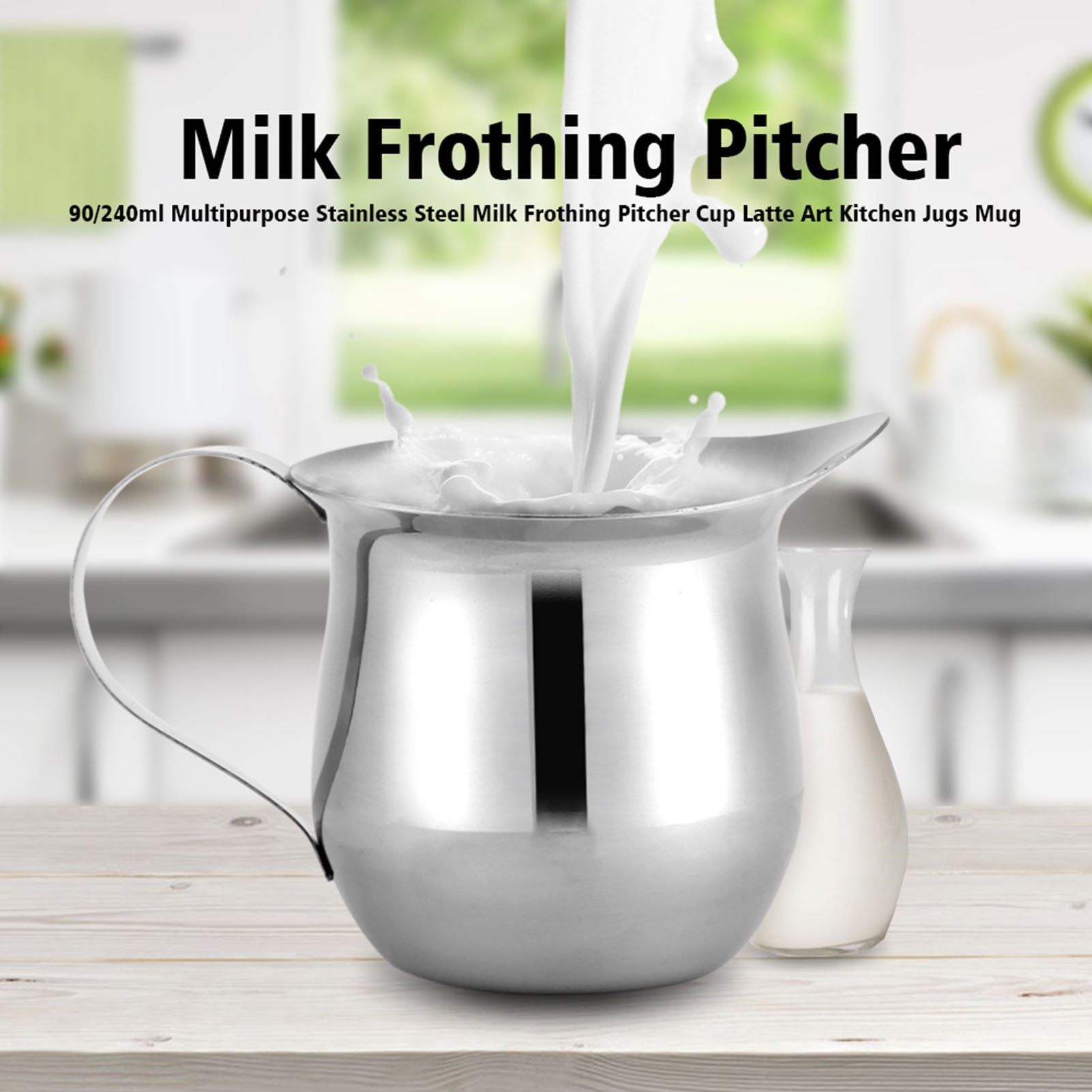 90ml Stainless Steel Milk Frothing Pitcher - Mini Latte Art Jug