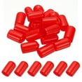 thumbnail image 1 of Tapones de goma de 11 mm ID, 35 PCS Tapones de goma de alta temperatura, puntas de goma, tapones de silicona flexibles, protector de rosca para tubos, tornillos, jigs de pesca, sillas, rojo, 1 of 6