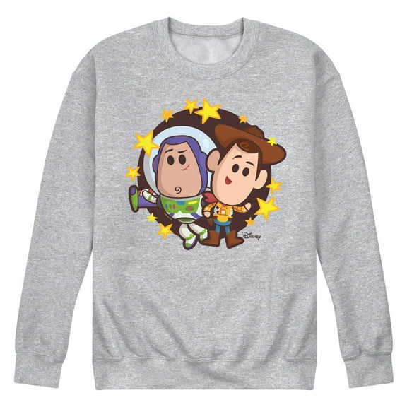 Disney - Toy Story 4 - Buzz And Woody - Men's Crew Neck Fleece Pullover