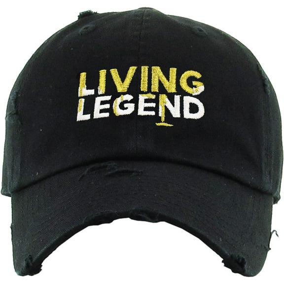 Living Legend Vintage Distressed Dad Hat Cotton Adjustable Baseball Cap