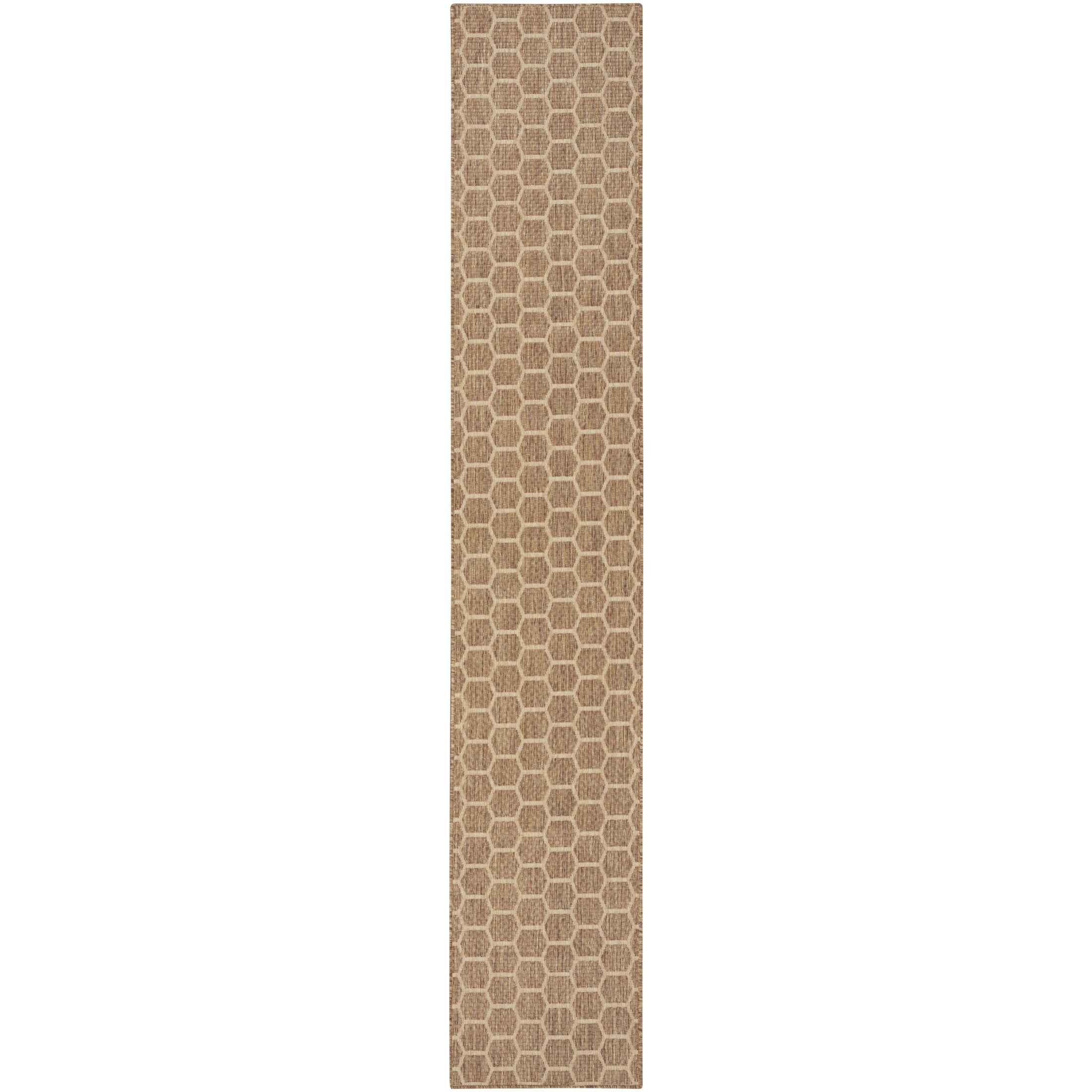 Nourison Twist Reversible 2'2" x 10' Natural Modern Rug