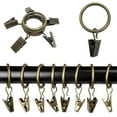 thumbnail image 2 of 40pcs Curtain Rings With Clips 32mm Curtain Rings With Clips Curtain Rings Metal Bronze Curtain Hook, 2 of 4
