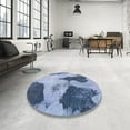 thumbnail image 3 of Ahgly Company Indoor Rectangle Abstract Azure Blue Persian Area Rugs, 4' x 6', 3 of 6