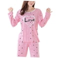 thumbnail image 4 of WHAMVOX Pijama De Para Mujer En Rosa Conjunto De Dos Piezas Manga Larga Cómodo, 4 of 8