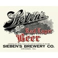 thumbnail image 2 of Vintage Booze Labels 32x26 White Modern Wood Framed Museum Art Print Titled - Siebens Real Lager Beer, 2 of 4