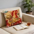 thumbnail image 4 of Uuiauoio Chinese Happy Lunar New Year Spring Festival Throw Pillow Cover, 18 x 18 Inch Year of The Horse Holiday Cushion Case Decoration for Sofa Couch Home Decor, 4 of 6