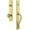 Lifetime Brass, variant on Grandeur 845542 Carre Solid Brass Rose Keyed Entry Single Cylinder "S" Grip Handleset -