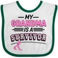 thumbnail image 3 of Inktastic My Grandma is a Survivor Breast Cancer Awareness Boys or Girls Baby Bib, 3 of 4