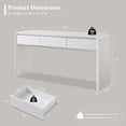 thumbnail image 3 of wow97e Modern Console Table for Entryway, 63" Long Entryway Table with 3 Drawer, Curved Profile Design, Sofa Table Behind Couch for Living Room, Hallway, 3 of 7