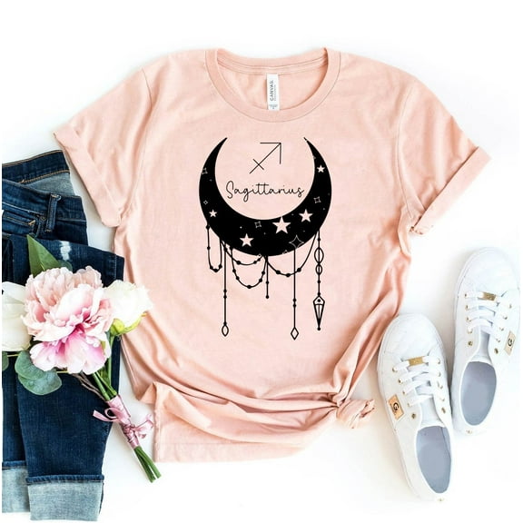 Sagittarius Star Sign T-shirt Bow & Arrow Shirt Constellation Top Symbol Gift Women's Astronomy Tshirt Horoscope Shirts Birthday Tee
