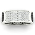 thumbnail image 2 of 1.55 Carat (ctw) 14K Gold Round Black & White Diamond Men's Micro Pave Fashion Ring 1 1/2 CT, 2 of 4