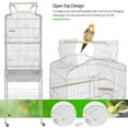 thumbnail image 5 of LILEYI 64inch Height Open Top Bird Cage Metal Parrot Cage w/Detachable Rolling Stand for Medium Small Parrot Parakeet Birds, 5 of 10