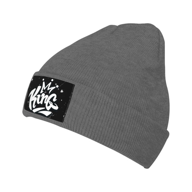 ZICANCN Bonnet Tricoté-White King Bonnet d'Hiver Doux Chaud Classique pour Hommes Femmes