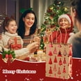 thumbnail image 5 of Christmas Snowflake Tote Gift Bag – 12pcs Kraft Paper Holiday Packaging, Reusable Gift Bags for Party, Home & Gift Wrapping, 5 of 5
