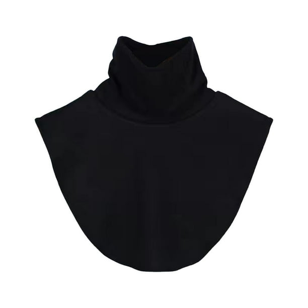 Blusa de cuello alto para mujer, estilo Dickey, con cuello alto simulado, para salidas diarias Negro