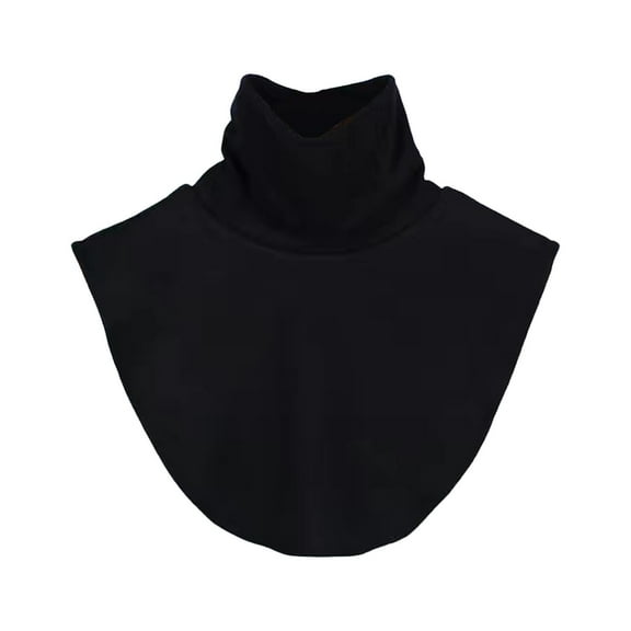 freneci Women Turtleneck Dickey Comfortable Detachable Collar for Work Street Dating Black