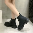 thumbnail image 5 of Fashion Casual Ankle Boots Thick Heel Side Zipper Stylish Short Booties Comfortable Versatile Footwear for Women, 5 of 10