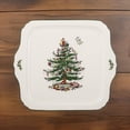 thumbnail image 3 of Spode Christmas Tree 12.5-Inch Sculpted Square Serving Tray, Earthenware Holiday Platter for Sandwiches, Cookies, Appetizers, Festive Treats - Classic Christmas Tableware, Dishwasher Safe, 3 of 3