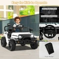 thumbnail image 5 of Costway 12V Kids Ride on Truck Car Battery Powered Electric Vehicle with Remote Control White, 5 of 10