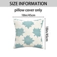 thumbnail image 7 of Unique Bargains Pack of 2 Maple Leaf Jacquard Throw Pillow Covers 18"x18" Blue, 7 of 7