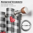 thumbnail image 2 of Outdoor Curtains for Patio Waterproof, Valentine's Day Outdoor Privacy Panels Grommet, Cute Gnomes Red Love Heart Vintage Plaid Blackout Outside Curtains for Porch/Cabana 54"x95", 2 Panels, 2 of 8