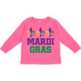 thumbnail image 3 of Inktastic Mardi Gras Fleur De Lis Trio Boys or Girls Long Sleeve Toddler T-Shirt, 3 of 5