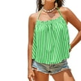thumbnail image 2 of CheerKidz Women's Summer Pleated Striped Camisole Boho Sleeveless Tank Tops,Beach Vacation Clothes,Casual Loose Fits Shirts(Mint Green,M), 2 of 5