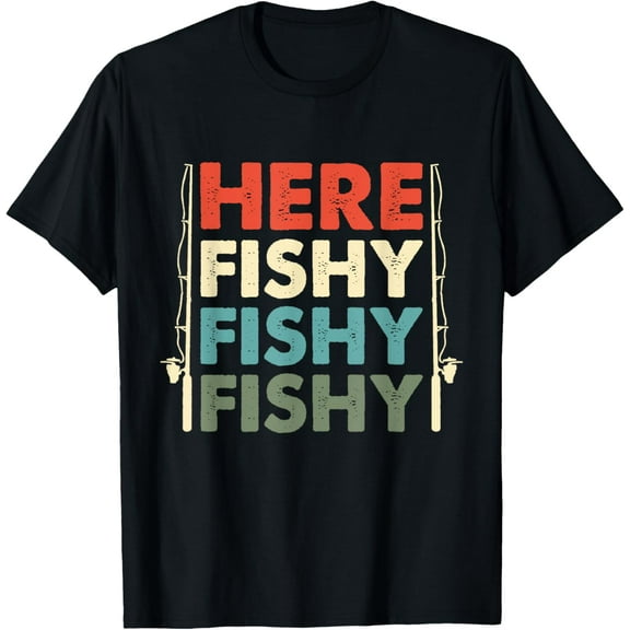 Fish Hunting Fishing Fishrod Fisherman T-ShirtMen and women, Black T-shirt, size: Extra large