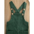thumbnail image 6 of Gureui Toddler Baby Boy Girl Corduroy Overalls Solid Color Suspender Bib Pants Trousers Casual One Piece Strap Jumpsuit with Pockets, 6 of 10