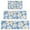 Blue Daisy Flower-1, variant on Blue Daisy Flower Lightblue Petals Pattern Kitchen Rugs Sets Of 3,Kitchen Runner Rugs Non Skid Washable,Decorative Kitchen Floor Mats for Kitchen,Sink,Laundry,17"x30"+ 17"x47" + 17"x59"