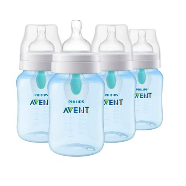 Paquete de 4 Biberones Anticólicos Philips AVENT SCY703/24 9 oz Azul